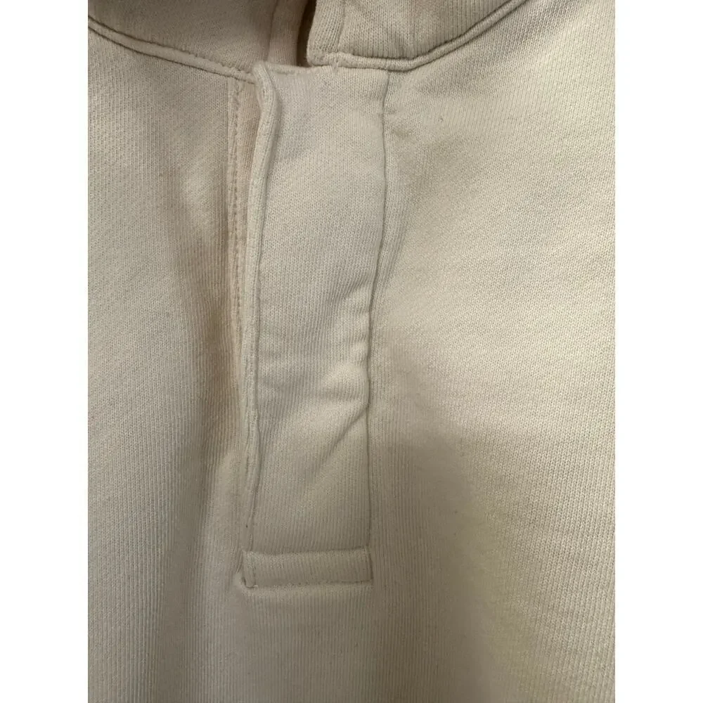 Mode of One Men's XL Cream Relaxed Fit French Terry Cotton Polo Pullover Shirt